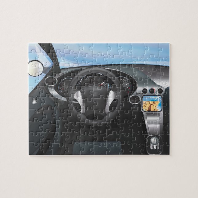 Puzzle Tableau de bord de voiture de sport (Horizontal)