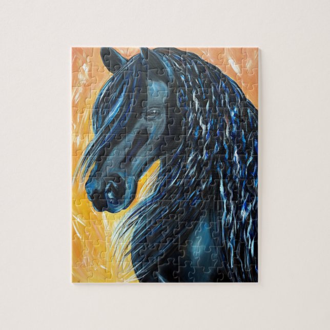 Puzzle Tableau de Cheval Noir (Vertical)