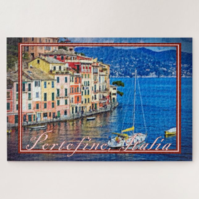 Puzzle Tableau de la voile à Portofino, Italie - 20x30 (Horizontal)