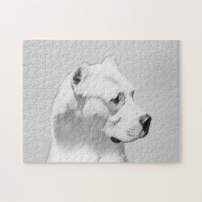 Puzzle Tableau Dogo Argentino - Art Chien original (Horizontal)