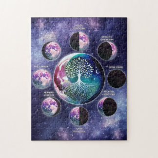 Puzzle Tableau magnétique des phases lunaires avec Arbre 