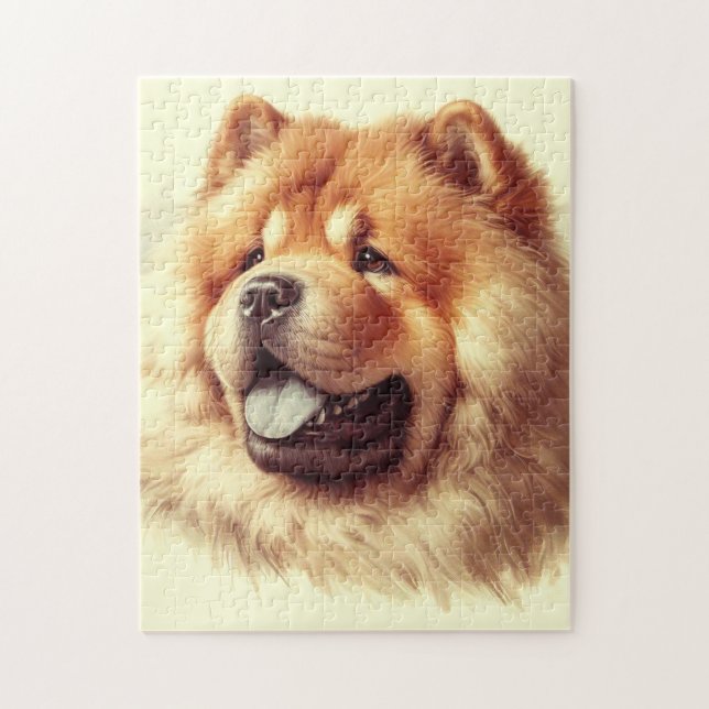 Puzzle Tableau vintage Chow-Chow (Vertical)