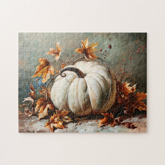 Puzzle Tableau vintage Citrouille blanc (Horizontal)