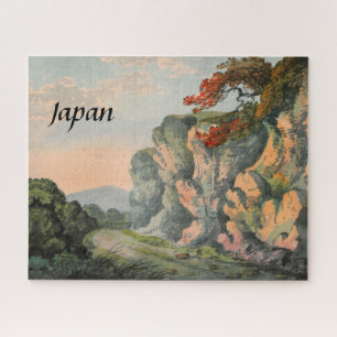 Puzzle Tableau vintage du paysage rural du Japon