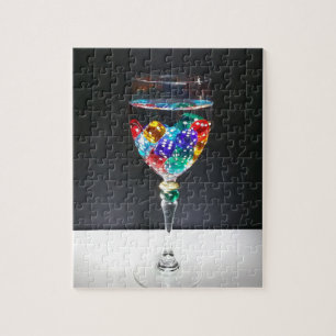 Puzzle Tablett RPG   Rôle coloré Jouer D6 dés en verre