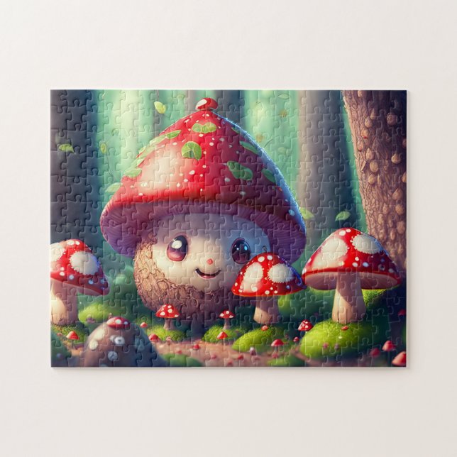 Puzzle Tabourets toadstools dans la forêt - bonne chance (Horizontal)