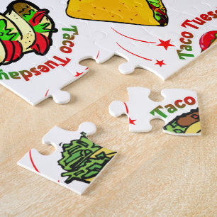 Puzzle Taco mardi Tacos dur et doux et sauce chaude