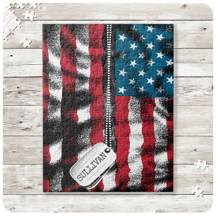 Puzzle Tag USA Drapeau