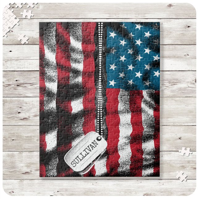 Puzzle Tag USA Drapeau (Créateur téléchargé)