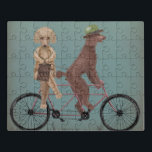 Puzzle Tandem de caniche<br><div class="desc">Poodle Tandem par Fabfunky. On y trouve des canicules à bicyclette dans un style fantaisiste et steampunk. | 192042D</div>