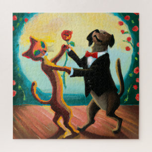 Puzzle Tango de danse de chat et de chien en Dance Club,