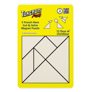 Puzzle Tangram Magnet - 3 poules françaises