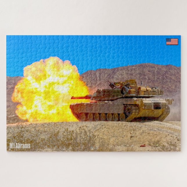 Puzzle TANK DE BATAILLE US - ABRAMS M1 (20x30 pouces) (Horizontal)