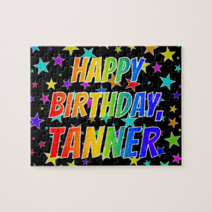 Puzzle "TANNER" Prénom, Amusant "HEUREUX ANNIVERSAIRE"