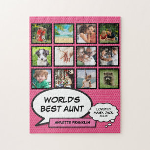 Puzzle Tante Tante Tante Cool Pink Fun Comic Photo Collag