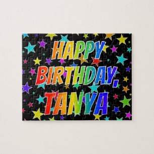 Puzzle "TANYA" Prénom, Amusant "HEUREUX ANNIVERSAIRE"
