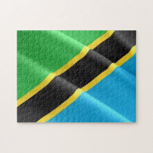 Puzzle Tanzania - Waving Flag -