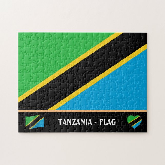 Puzzle Tanzanie Drapeau et Tanzanie / Tanzanie (Horizontal)