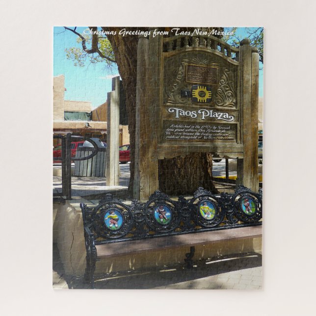 Puzzle Taos Nouveau-Mexique.Salutations de Noël (Vertical)
