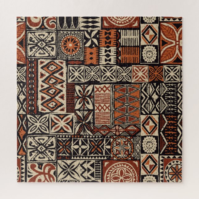 Puzzle Tapa hawaïen : Patchwork tribal (Vertical)