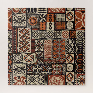 Puzzle Tapa hawaïen : Patchwork tribal