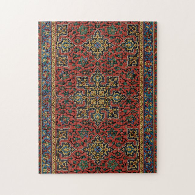 Puzzle Tapis persan rouge bleu classique (Vertical)