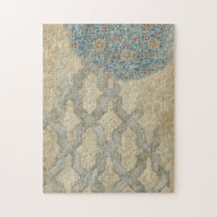 Puzzle Tapisserie d'argent décoratif Arrangement floral