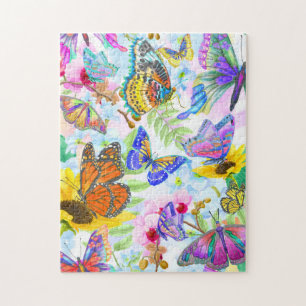 Puzzle Tapisserie de papillon