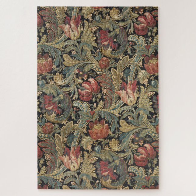 Puzzle Tapisserie florale riche Brocade Antique Classique (Vertical)