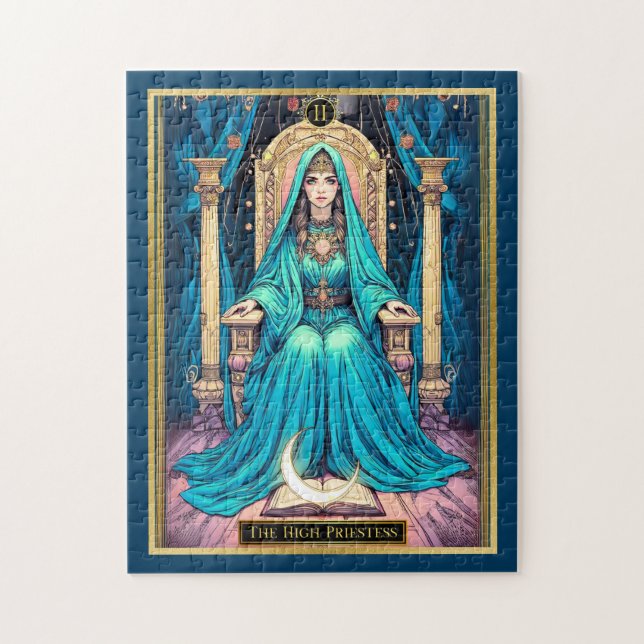 Puzzle Tarot Art Nouveau, Haute Prêtre (Vertical)