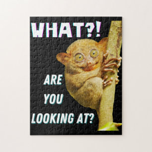 Puzzle Tarsier aux gros yeux drôles Qu'est-ce que vous re