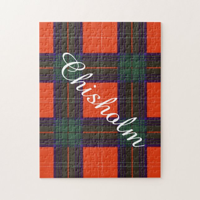 Puzzle Tartan d'écossais de plaid de clan de Chisholm (Vertical)