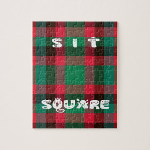 Puzzle Tartan Écossais Royal à Carreaux avec Texte