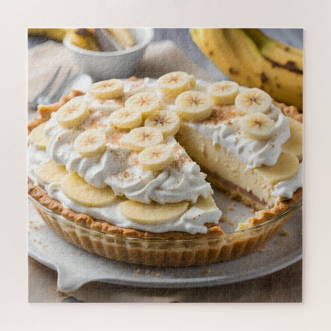 Puzzle Tarte à la crème de banane (Horizontal)