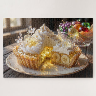 Puzzle Tarte crémeuse à la banane en cristal étincelant