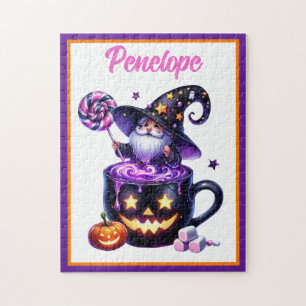 Puzzle Tasse de citrouille de sorcier d'Halloween Mug Enf