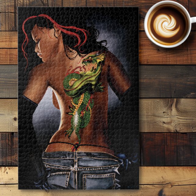 Puzzle Tatouage de femme dragon de fantasy gras (Créateur téléchargé)