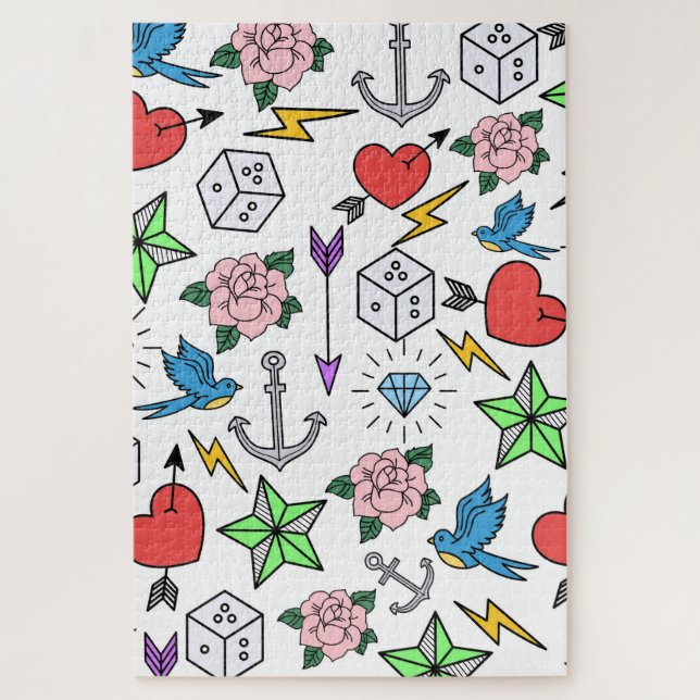 Puzzle Tatouage de la vieille école (Vertical)