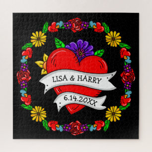 Puzzle Tatouage Graffiti Art Style Mariage mariée et cham