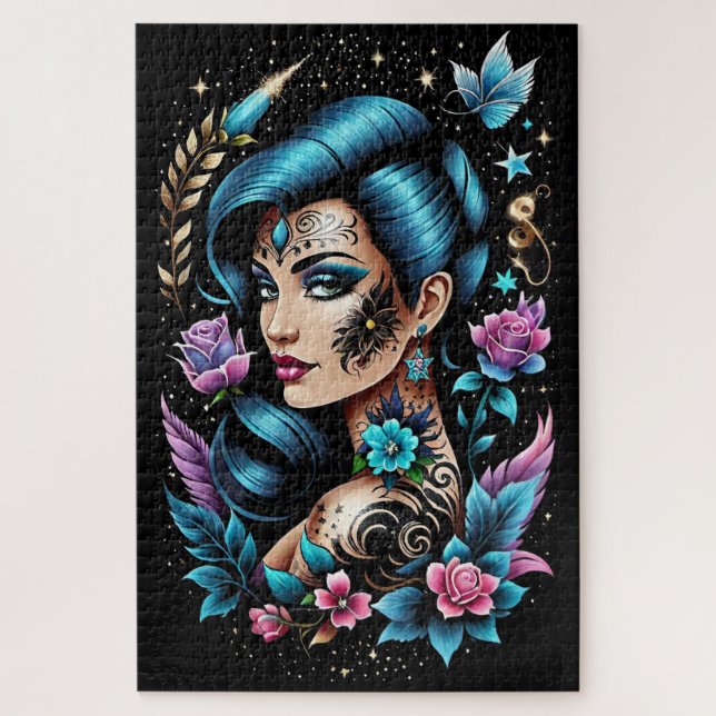 Puzzle Tatouages Et Roses (Vertical)