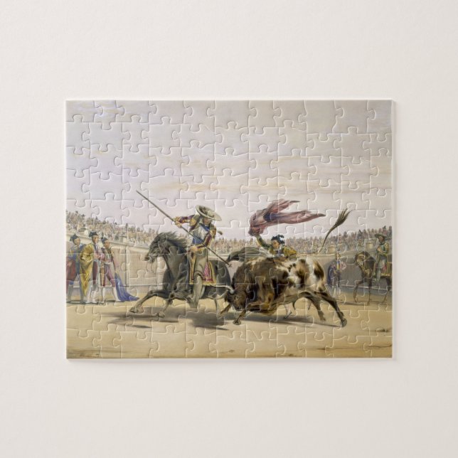 Puzzle Taureau Suivant- la charge, 1865 (couleur allumée (Horizontal)