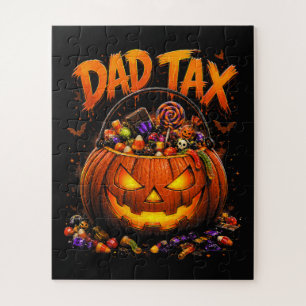 Puzzle Taxe Papa Drôle Halloween Citrouille