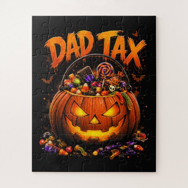 Puzzle Taxe Papa Drôle Halloween Citrouille (Vertical)