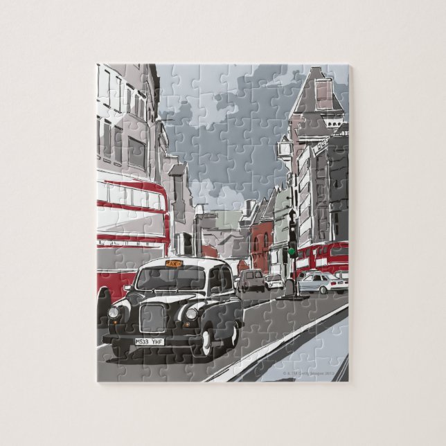 Puzzle Taxi à Londres (Vertical)
