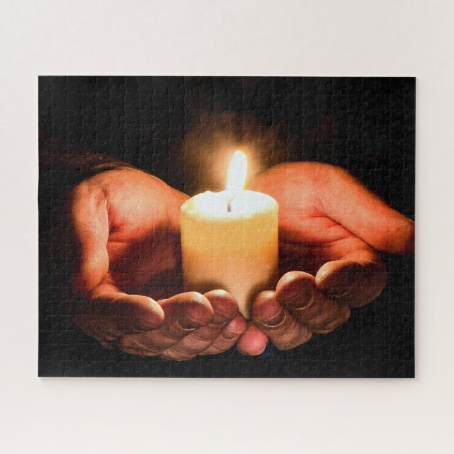Puzzle Tea Light Holiday (Horizontal)