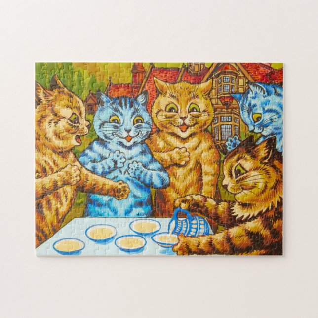 Puzzle Tea Party de chats par Louis Wain (Horizontal)