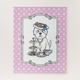Puzzle Tea Party Westie - West Highland White Terrier