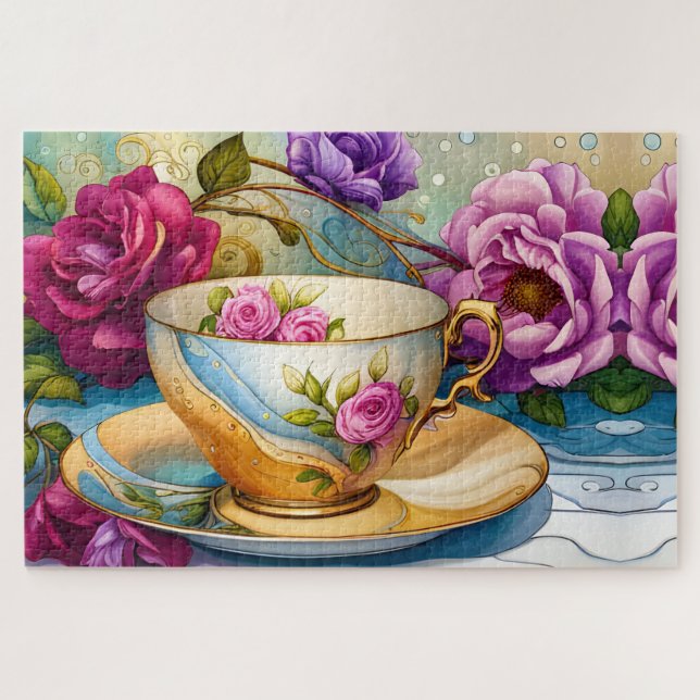 Puzzle Tea Time - Tea Cup Art (Horizontal)
