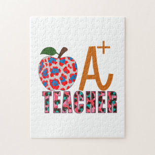 Puzzle Teacher Art Apple A Plus Teacher