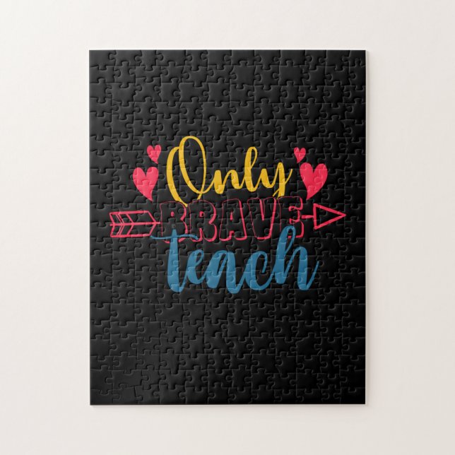 Puzzle Teacher's Day Only Brave Teach (Vertical)